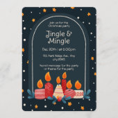 Editable Jingle & Mingle Holiday Party Invitation Kaart (Voorkant)