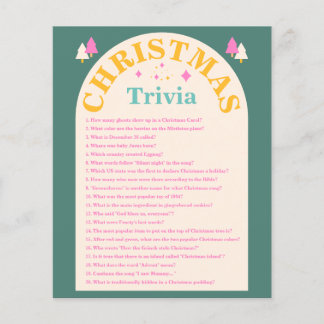 Editable, kersttrivia, Vakantiekaart