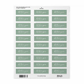 Editable Kleur Ontspan Script Laat Liefde Groeien  Etiket (Full Sheet)