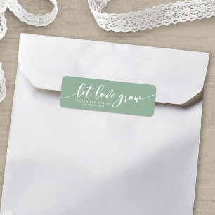 Editable Kleur Ontspan Script Laat Liefde Groeien Etiket