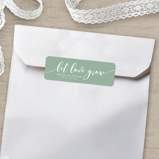Editable Kleur Ontspan Script Laat Liefde Groeien  Etiket