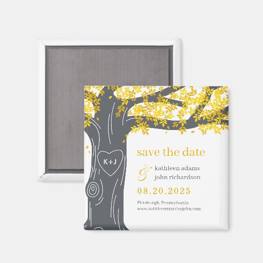 EDITABLE KLEUR VAN Oak sparen de Datum Magnet Magneet (Voorkant / Achterkant)