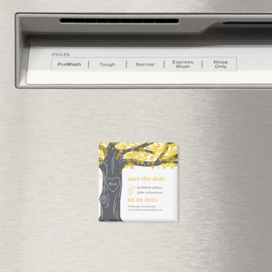 EDITABLE KLEUR VAN Oak sparen de Datum Magnet Magneet (Insitu (Vaatwasser))