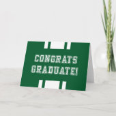 Editable Kleur Varsity Congrations Afstuderen Kaart (Voorkant)