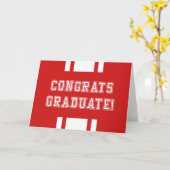 Editable Kleur Varsity Congrations Afstuderen Kaart (Gele Bloem)