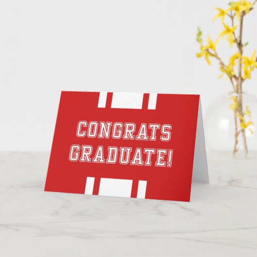 Editable Kleur Varsity Congrations Afstuderen Kaart (Gele Bloem)
