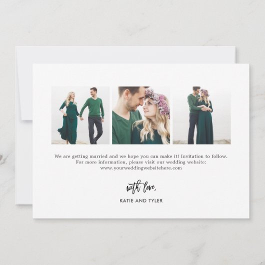 EDITABLE KLEUR VOOR geborsteld charme opslaan Datu Bedankkaart (Achterkant)