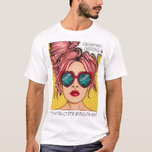 Editable L'A Attrapé Triching Pop Art T-Shirt