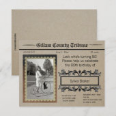 Editable Lees alles over het  van de geboorte Kaart (Voorkant / Achterkant)