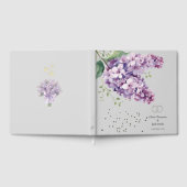 Editable Lilac Floral and Gold Wedding Guestbook (Complet)