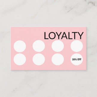 Editable Loyalty Business Card Template in Roze Visitekaartje