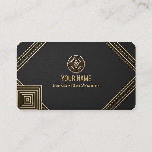 Editable Luxury Business Card Template Visitekaartje (Voorkant)
