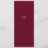 Editable Maroon Wedding Flat Menu Card  (Achterkant)