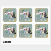 Editable Mermaids Square Sticker (Vel)