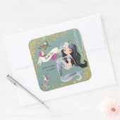 Editable Mermaids Square Sticker (Envelop)