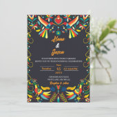 Editable Mexican Wedding Invitation 4 (Debout devant)