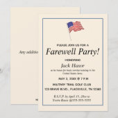 Editable Militaire Farewell Party Kaart (Voorkant / Achterkant)
