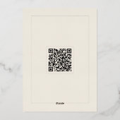 Editable Minimal QR Code Invitation with Gold Init (Verso)
