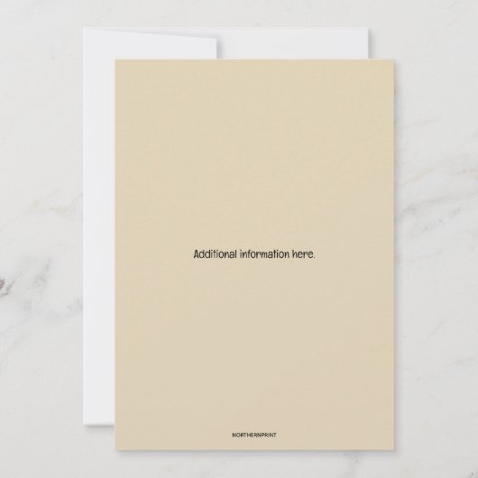 Editable Minimalist Boho Leaves Kaart (Achterkant)