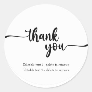 Editable minimalist Hartelijk dank voor sticker la