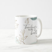 Editable Monogram Teacher Quote Mok (Voorkant rechts)