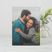 Editable Multi Photo QR CODE Wedding Save The Date (Staand voorkant)