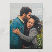 Editable Multi Photo QR CODE Wedding Save The Date (Voorkant)