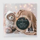 Editable neutral pregnancy announcement card (Voorkant)