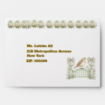 Editable Neutral Vintage Baby Shower Envelope