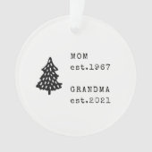 EDITABLE New Grandma Gift Zwangerschap Aankondigin Ornament (voorkant)