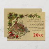 Editable  New Years Greeting Briefkaart (Voorkant / Achterkant)