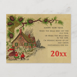 Editable  New Years Greeting Briefkaart