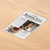 Editable Newspaper Birthday Invitation Template  (Poser)