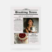 Editable Newspaper Birthday Invitation Template  (Recto)