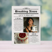 Editable Newspaper Birthday Invitation Template  (Neutre)