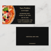 Editable Nutritionist Dietititians Pizza Visitekaartje (Voorkant / Achterkant)