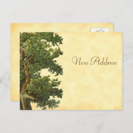 Editable  Oak Tree New Address Briefkaart