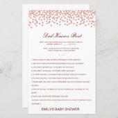 Editable Pa kent best Baby shower game (Voorkant / Achterkant)