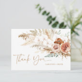 Editable Pampas Grass Baby shower - Hartelijk dank (Staand voorkant)