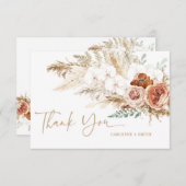 Editable Pampas Grass Baby shower - Hartelijk dank (Voorkant / Achterkant)