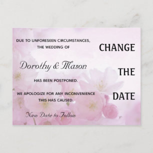 Editable Pastel Pink Rose Petals Weddenschap Uitge Briefkaart