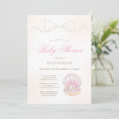 Editable Pearl Invitation (Debout devant)