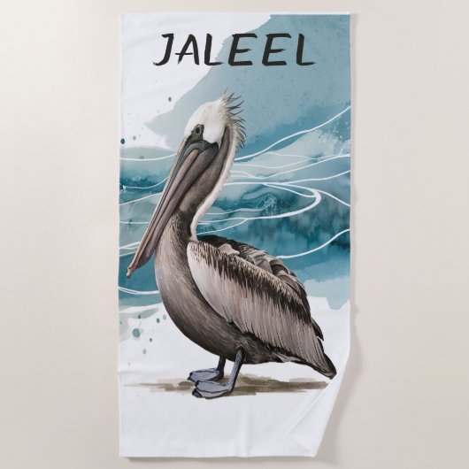 Editable Pelican Strandlaken (Voorkant)