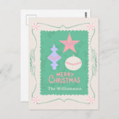 Editable Personalized Candy Christmas Ornament Briefkaart (Voorkant / Achterkant)