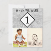 Editable Photo Table Numbers toen we nog jonger wa Kaart (Achterkant)