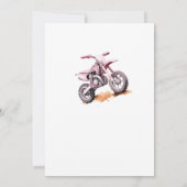 Editable Pink Dirt Bike 2e Invitation anniversaire (Dos)