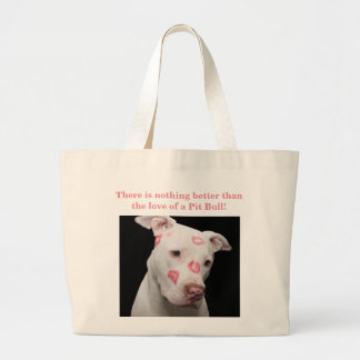 Editable Pitbull Lover Grote Tote Bag