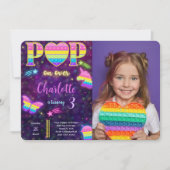 Editable Pop it Anniversaire Photo Invitation (Devant)