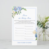 Editable raad het Baby Baby shower Game (Staand voorkant)