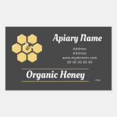 Editable Rectangle Honey Jar Label voor imker (Voorkant)